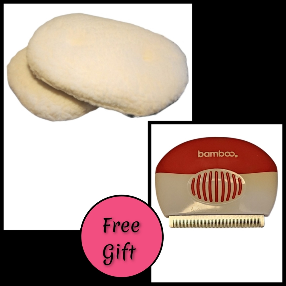 W. Gadsby & Son Sherpa Pet Cushions (2) with a Free Bamboo De-shedding Comb